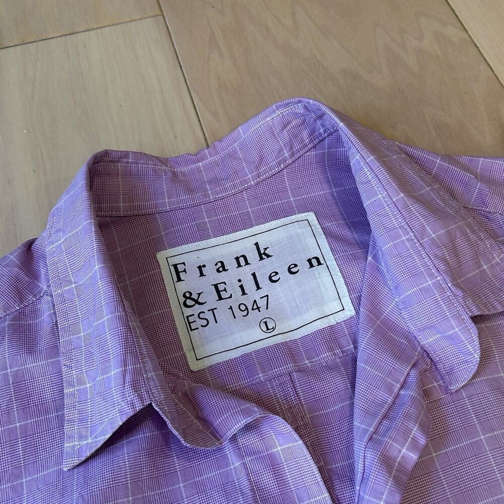 Frank & Button Up Shirt In Plaid Long Sleeve Women’s Large - Picture 5 of 7